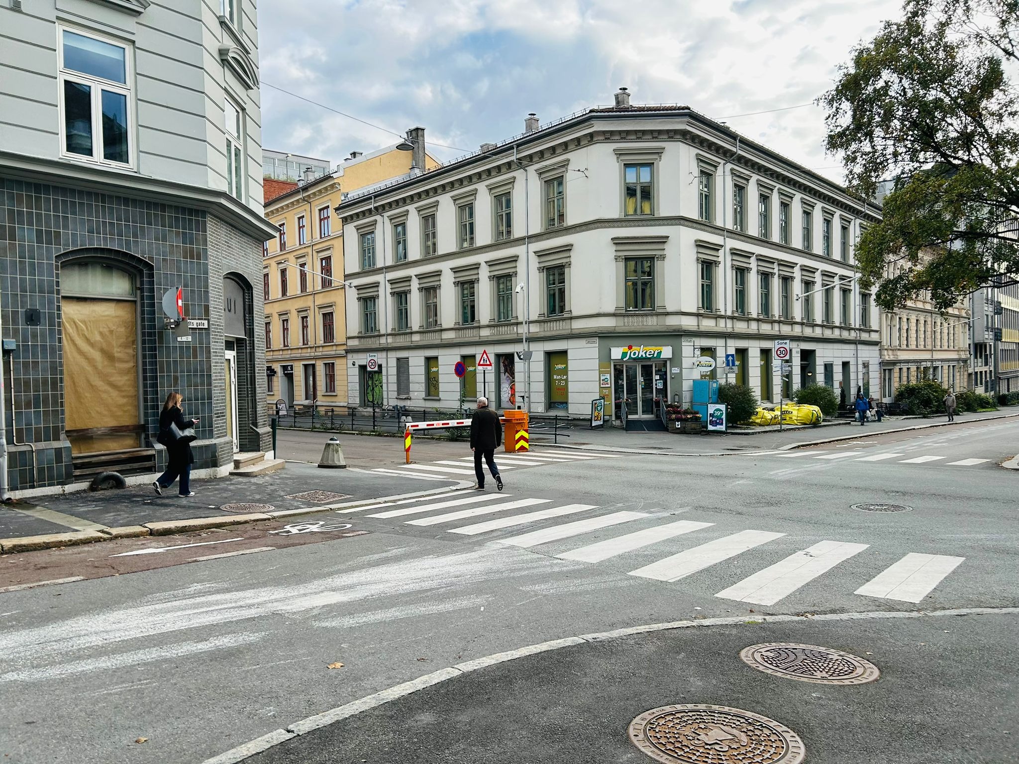 Grocery store opposite the building